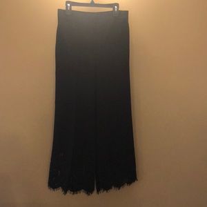 Ann Taylor cropped pant. Eyelash lace bottoms